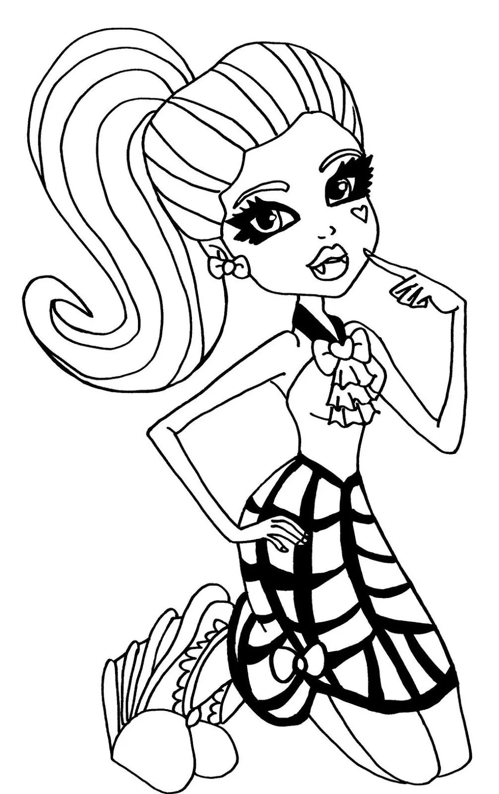Monster High dibujos para imprimir y colorear: Draculaura Monster High dibujos para imprimir y colorear: Draculaura