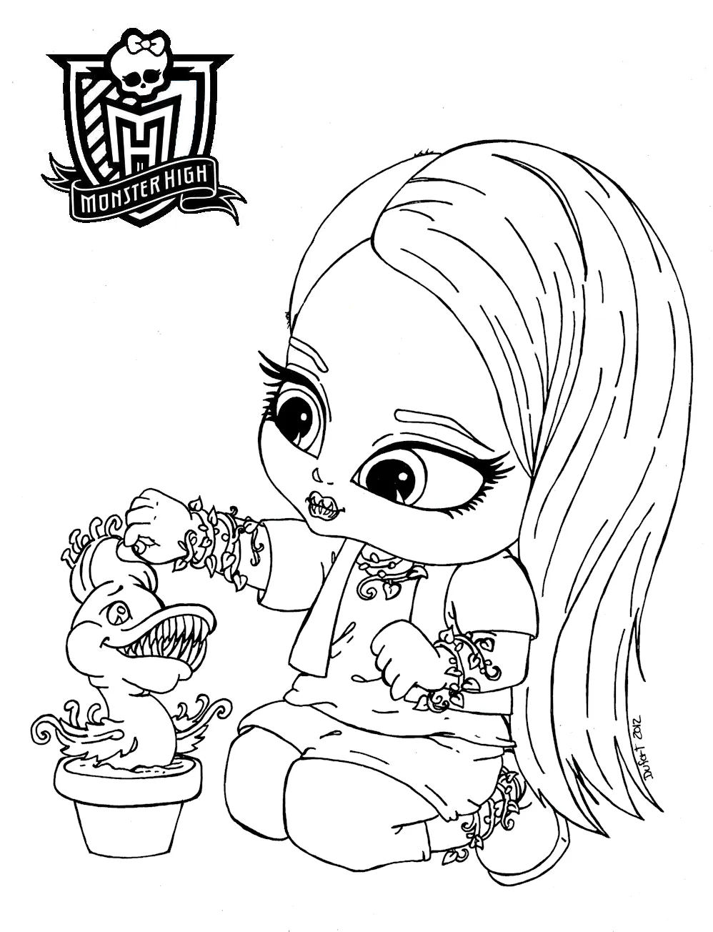 Monster High dibujos para imprimir y colorear: Monster high Bebe Monster High dibujos para imprimir y colorear: Monster high Bebe