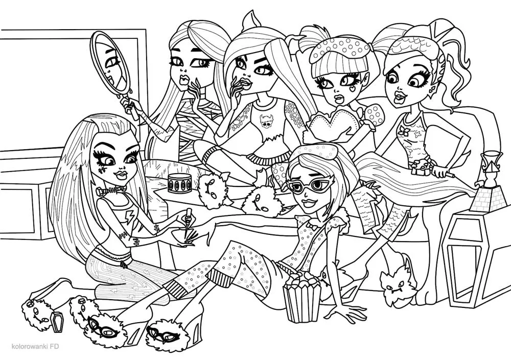 Monster High - kolorowanki do druku - FD