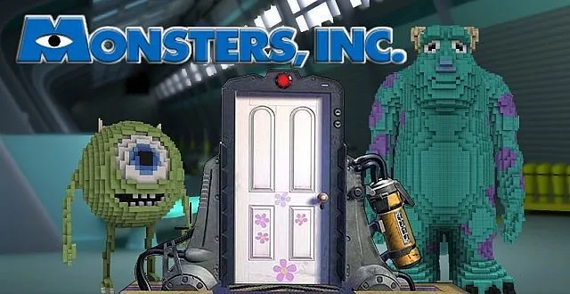Monster, Inc. Sully and Mike Giant 3D statues Minecraft Project