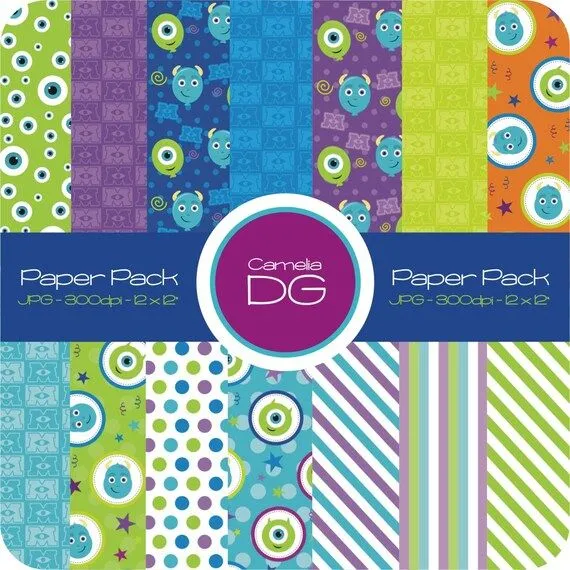 MONSTER UNIVERSITY Digital Background Fondos por PostalUrbana