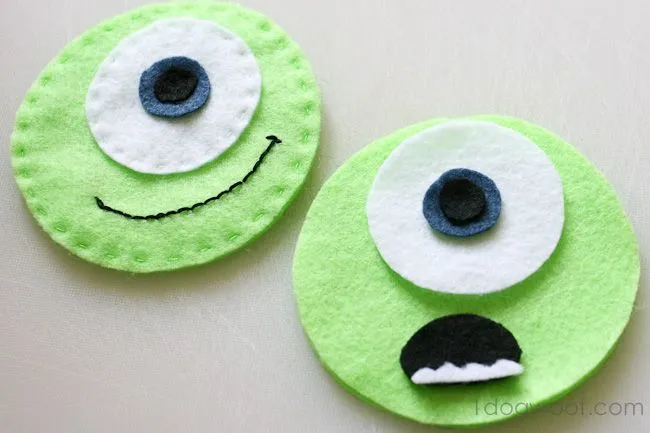 Monsters University Mike Wazowski Felt Coasters - One Dog Woof