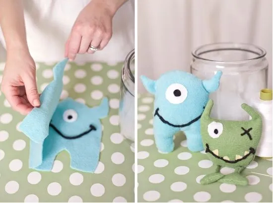 Hacer unos monstruos de fieltro para niños en Manualidades ... Hacer unos monstruos de fieltro para niños en Manualidades ...