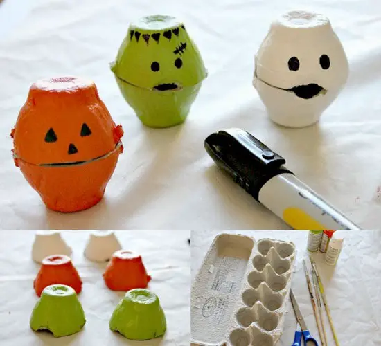 Monstruos con hueveras de cartón - Manualidades Infantiles Monstruos con hueveras de cartón - Manualidades Infantiles