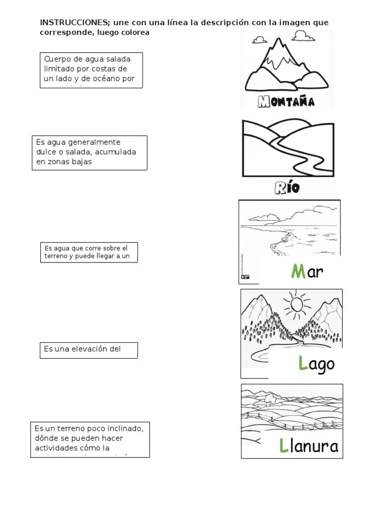 Montanas Llanuras Rio Lagosy Mares | PDF