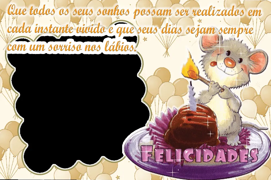 Montando Surpresas: Moldura Aniversário Grátis - Modelo em PNG