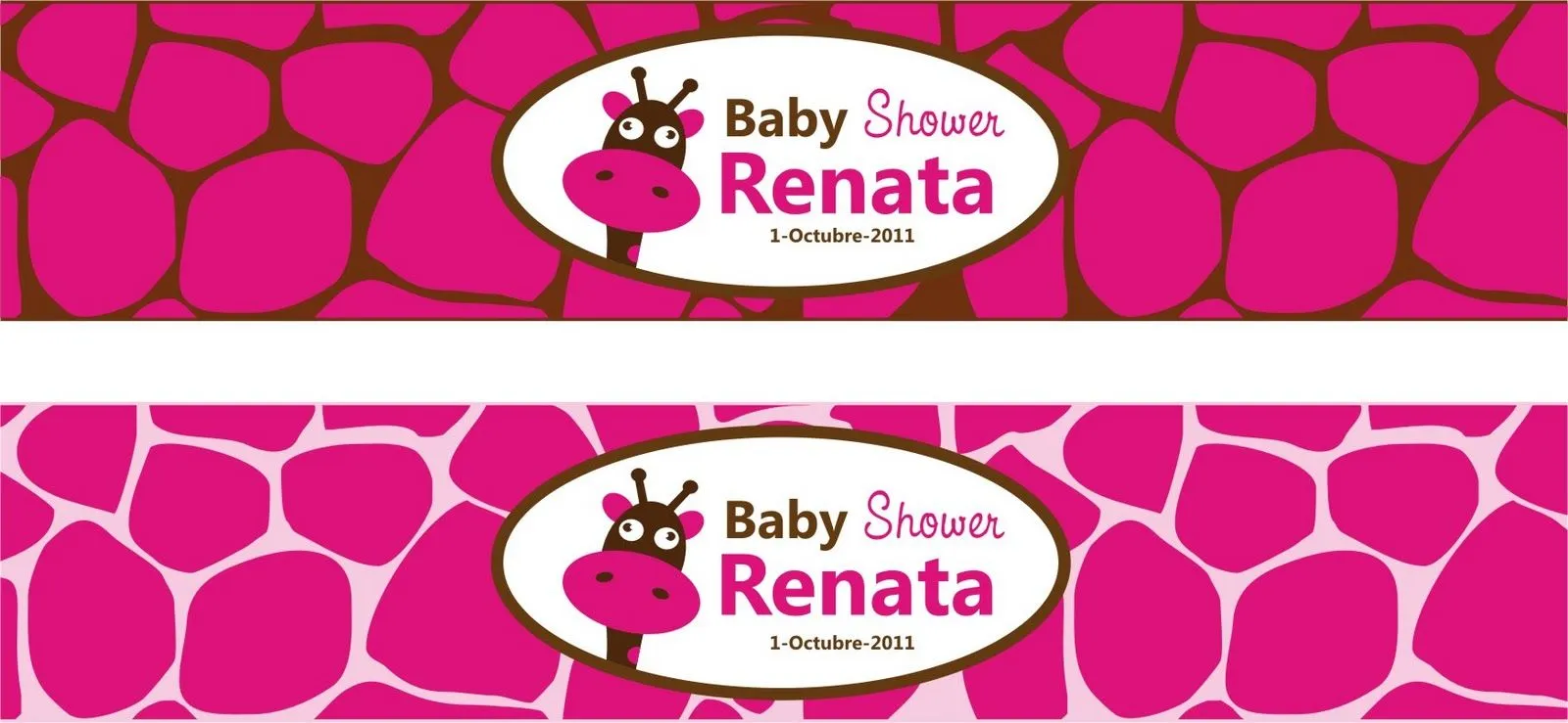 MI MORUSA Arte Digital: Baby Shower, Jirafa Fusia con Café Chocolate MI MORUSA Arte Digital: Baby Shower, Jirafa Fusia con Café Chocolate