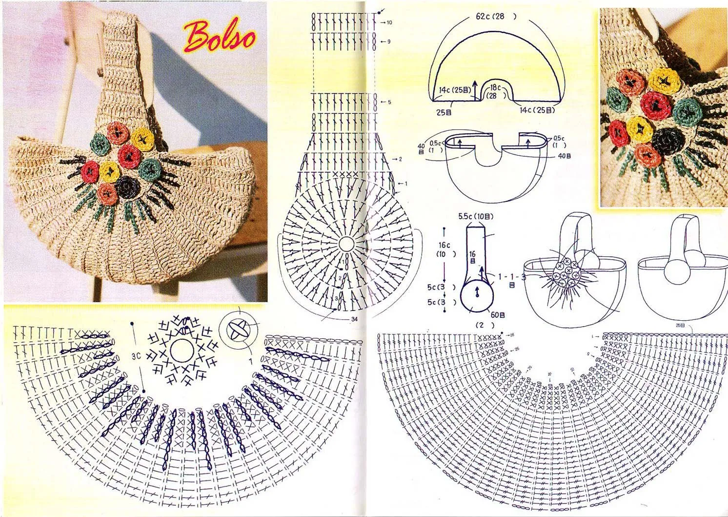 MOSSITA BELLA PATRONES Y GRÁFICOS CROCHET ": Bag, Bolsas Crochet... MOSSITA BELLA PATRONES Y GRÁFICOS CROCHET ": Bag, Bolsas Crochet...