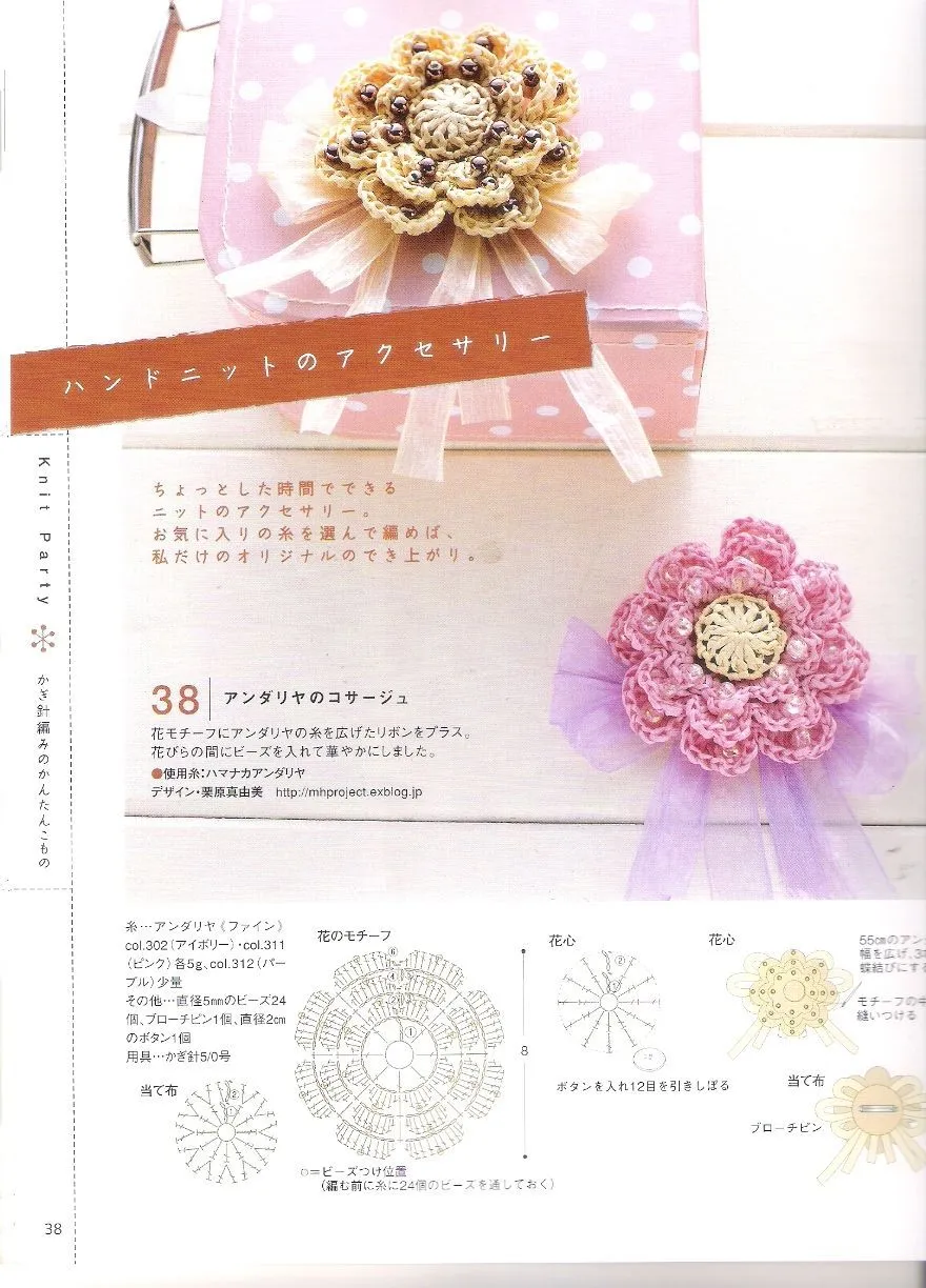 MOSSITA BELLA PATRONES Y GRÁFICOS CROCHET ": Broche con flor a ... MOSSITA BELLA PATRONES Y GRÁFICOS CROCHET ": Broche con flor a ...