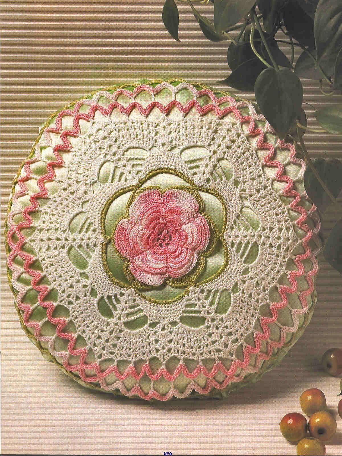 MOSSITA BELLA PATRONES Y GRÁFICOS CROCHET ": Cojín con flor a ...