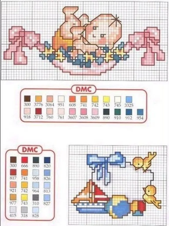Imagenes de motivos punto cruz para bebé - Imagui