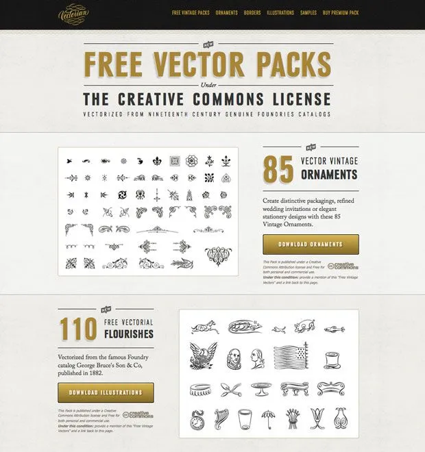 Motivos florales y ornamentos decorativos vectoriales gratis