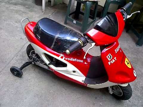 MOTO PARA NIÑOS 50CC A GASOLINA TIPO SCOOTER POCO USO - YouTube