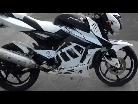 Moto pulsar modificada con monoshok y pechera - YouTube