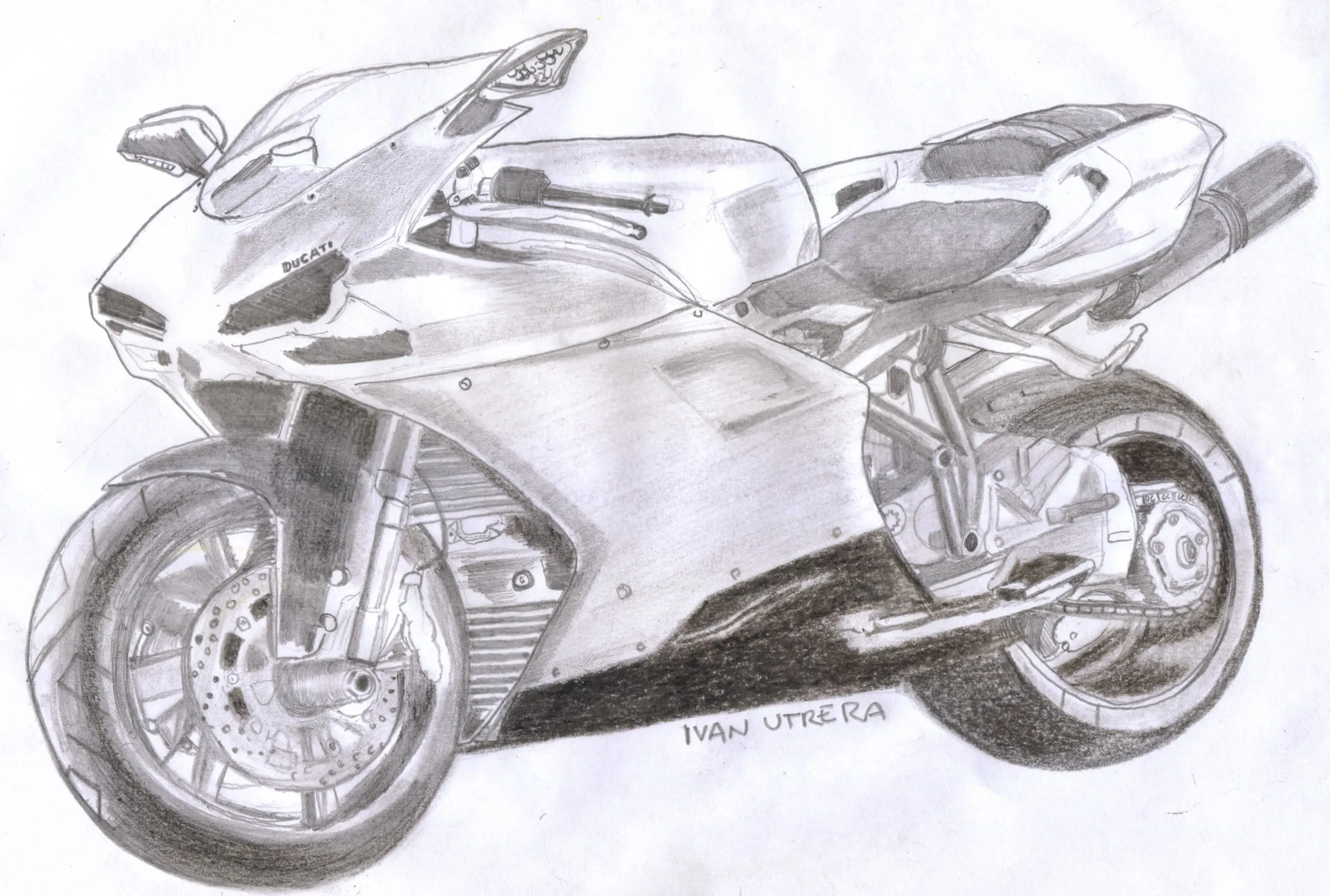 Dibujos de motos a lápiz - Imagui