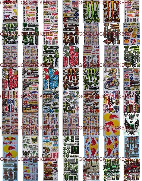 Motocicleta Motocross casco de las etiquetas engomadas-Adhesivo ...