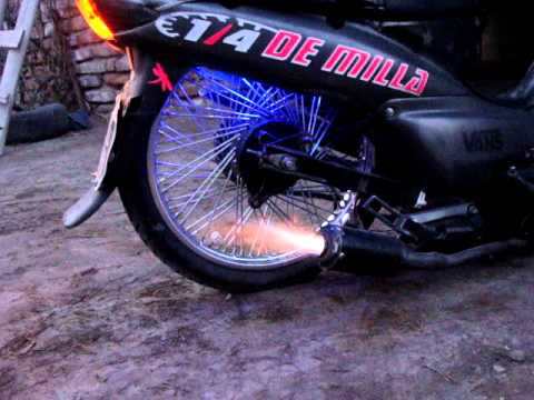 motomel px 110 con lanza llamas - YouTube