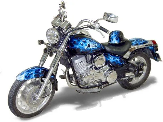 Motos con flamas - Imagui