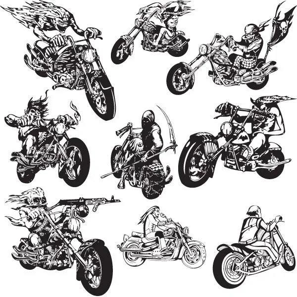 Motos vectorizadas: 11 packs gratuitos – Puerto Pixel | Recursos ...