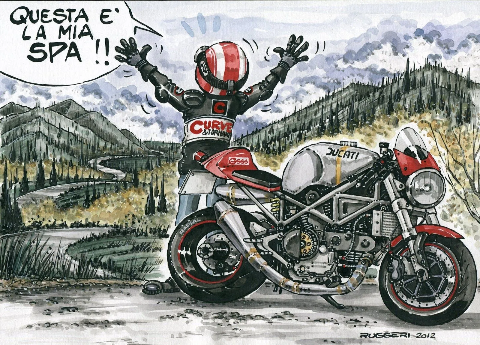 Motos, viajes & café: Caricaturas de Ruggeri Motos, viajes & café: Caricaturas de Ruggeri