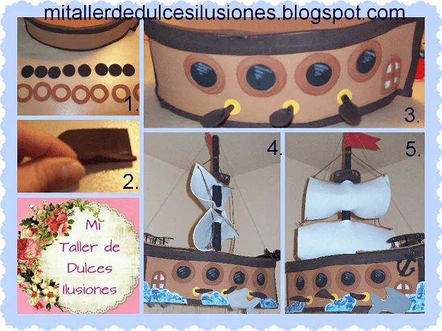 MÓVIL BARCO PIRATA PARA LOS NIÑOS. | MI TALLER DE DULCES ILUSIONES