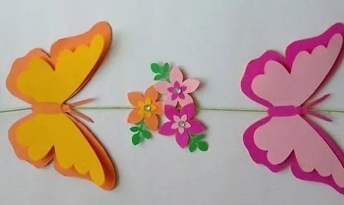 Movil de mariposas para decoración ~ Mimundomanual