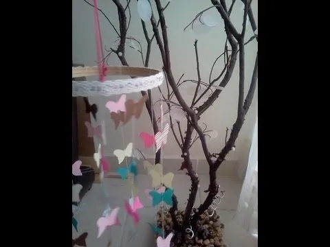 Cómo hacer un móvil de mariposas? - YouTube