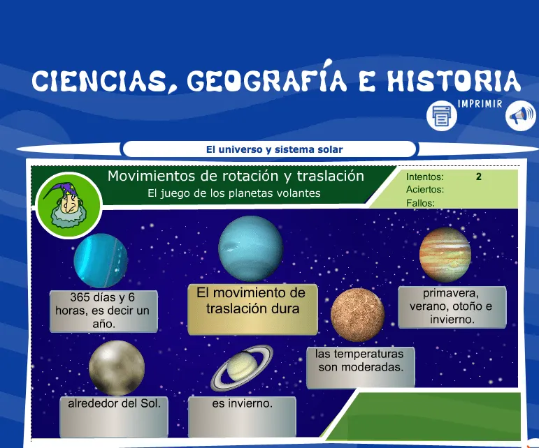 LOs movimientos de rotación y traslación de la Tierra | Recursos educativos  digitales