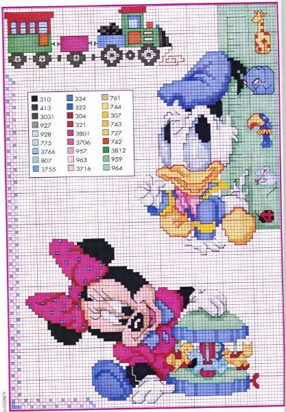 Baby camila punto cruz Disney - Imagui