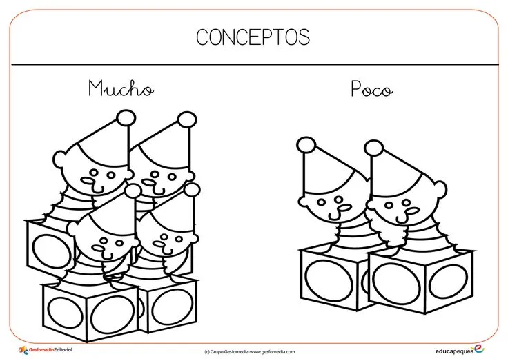 Muchos-Pocos | Fichas de conceptos | Pinterest Muchos-Pocos | Fichas de conceptos | Pinterest