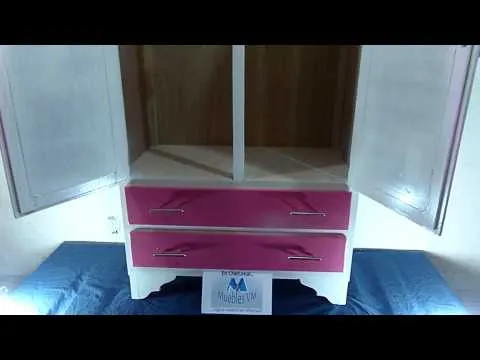 Mueble Para Niña, Ropero 2 Ptas, 2 Cajones color Rosado con Blanco ... Mueble Para Niña, Ropero 2 Ptas, 2 Cajones color Rosado con Blanco ...