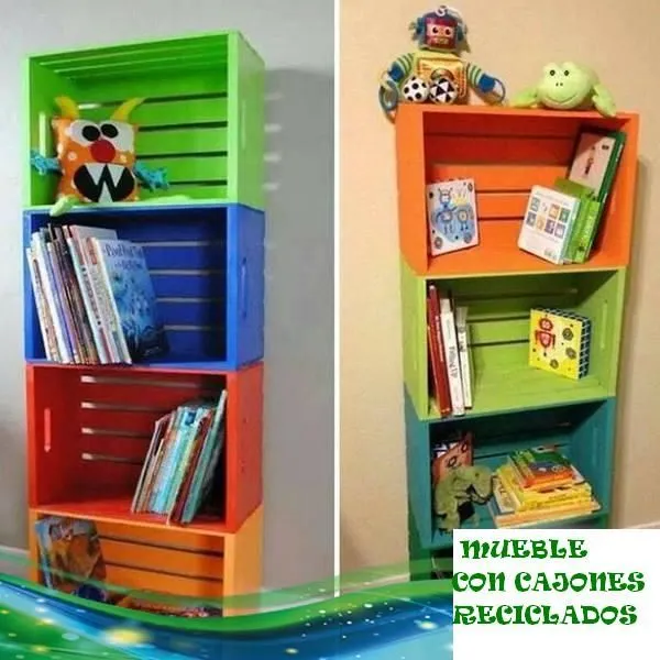 Mueble para niños con cajones reciclados. | APRENDAMOS A RECICLAR ...