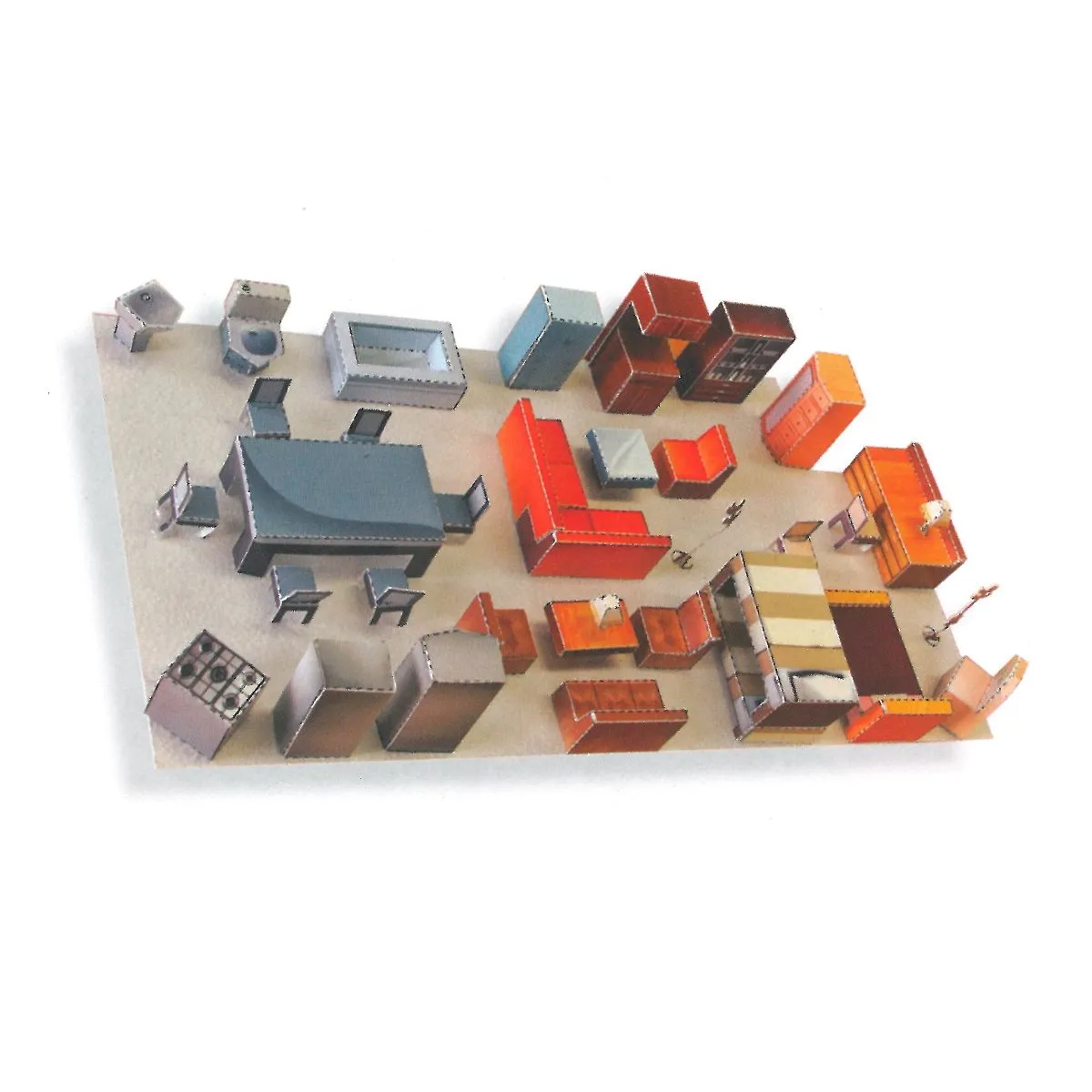 CASA HABITACION con Muebles. Para maqueta. – Fuji Hands