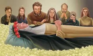 Muerte de Santa Rosa de Lima ilustrado por Guillermo Carbajal Muerte de Santa Rosa de Lima ilustrado por Guillermo Carbajal