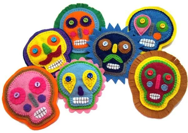Día De Los Muertos | Broches de Fieltro | ideas y trucos para ... Día De Los Muertos | Broches de Fieltro | ideas y trucos para ...