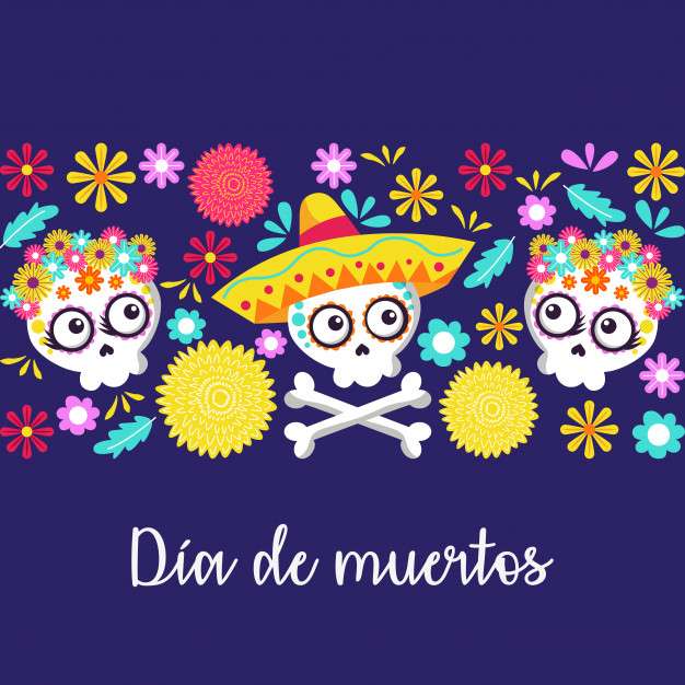Dia de muertos calaveras - rompecabezas en línea Dia de muertos calaveras - rompecabezas en línea
