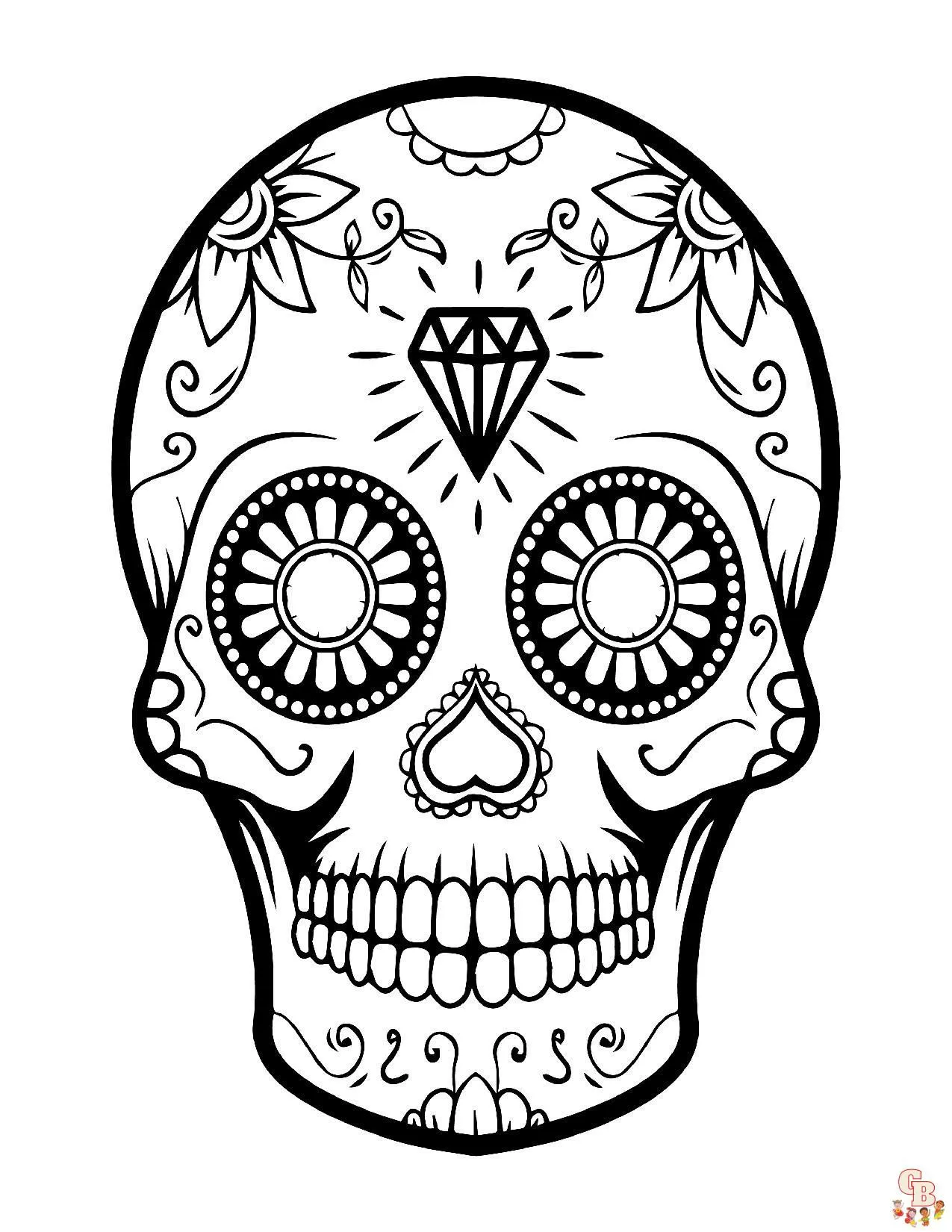 Dia de los Muertos Coloring Pages - Imprimible para Niños Dia de los Muertos Coloring Pages - Imprimible para Niños