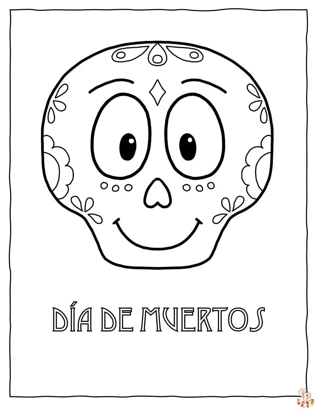 Dia de los Muertos Coloring Pages - Imprimible para Niños Dia de los Muertos Coloring Pages - Imprimible para Niños