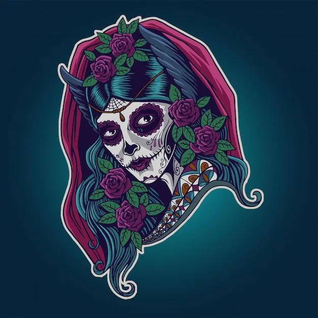 Dia de los muertos. ilustración de catrina mexicana | Vector Premium Dia de los muertos. ilustración de catrina mexicana | Vector Premium