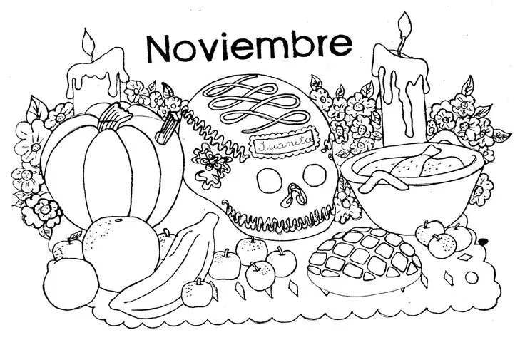 Dibujos para colorear, Dia de muertos II | Mamas y Bebes Blog ...