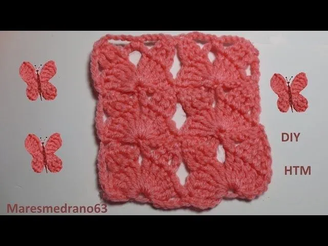 Muestra mariposa crochet - YouTube