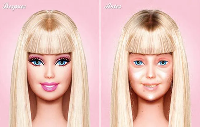 Se muestra a la muñeca Barbie sin maquillaje | Canal mujer