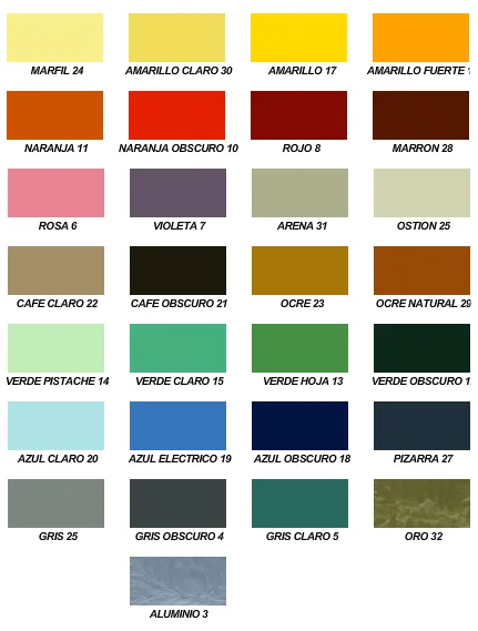 Muestrario de Colores :: Pinturas y Recubrimientos, S.A. de C.V. Muestrario de Colores :: Pinturas y Recubrimientos, S.A. de C.V.