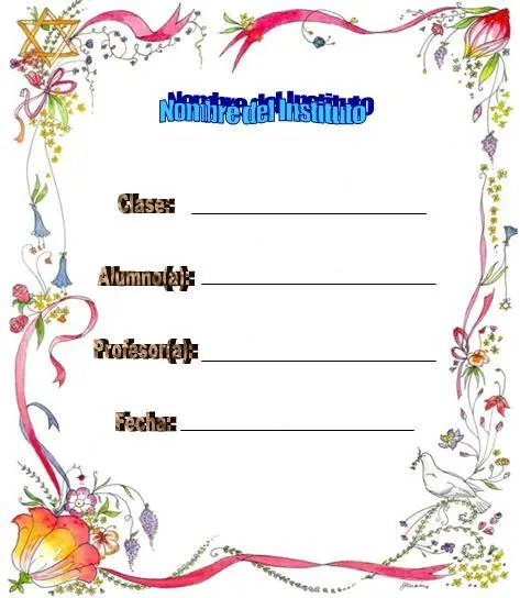Caratula para trabajos de secundaria - Imagui Caratula para trabajos de secundaria - Imagui