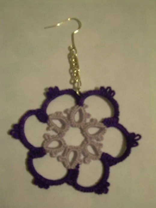 Muestras de frivolite: IDEAS PARA HACER AROS O ARETES DE FRIVOLITÉ