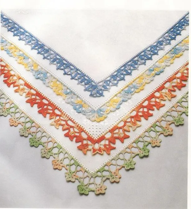 Puntilla a crochet para servilletas - Imagui