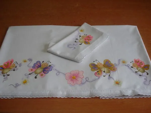 Muestras de sábanas de bebé | Pintando en tela Muestras de sábanas de bebé | Pintando en tela