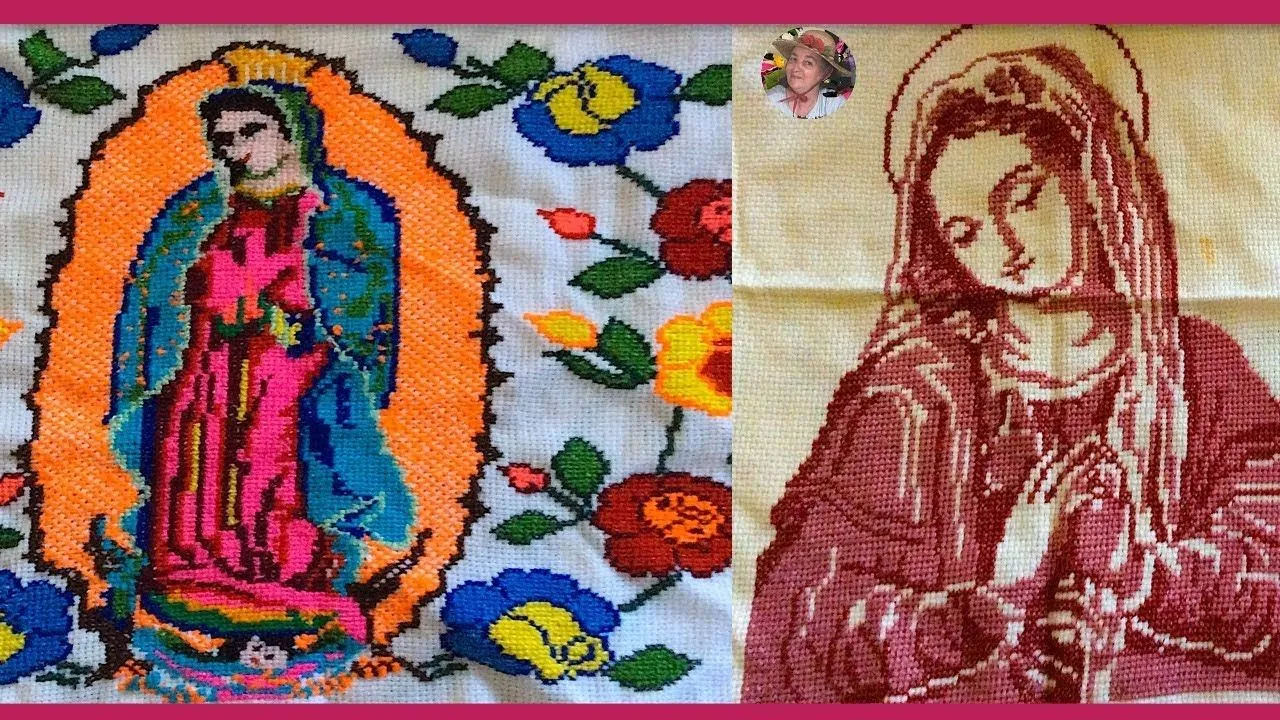 Muestras de Virgensitas en Punto de Cruz#221 - YouTube Muestras de Virgensitas en Punto de Cruz#221 - YouTube