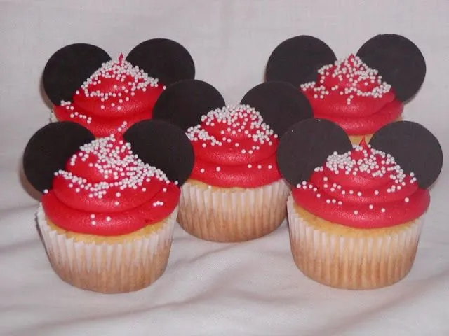 Muffin decorados de Minnie Mouse - Imagui