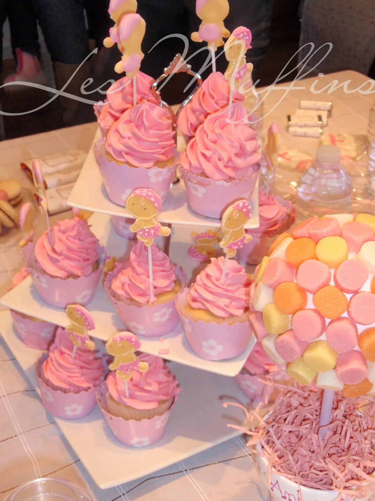 Les Muffins: Baby Shower: en rosa para Ambar... Les Muffins: Baby Shower: en rosa para Ambar...